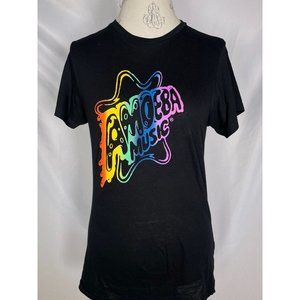 Amoeba Music Hollywood Rainbow Logo Black T-Shirt Women's XS